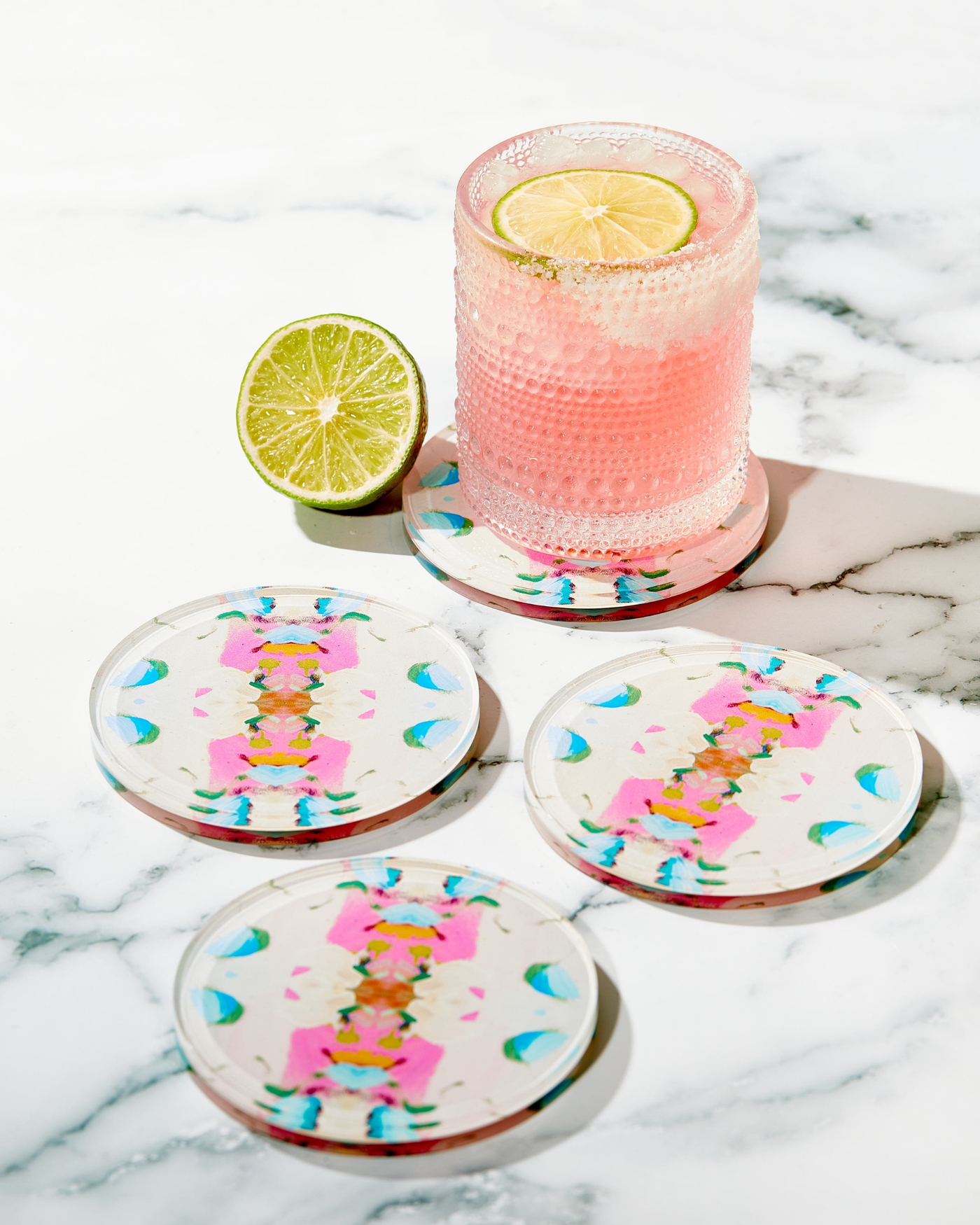 Tart By Taylor - Monets Garden Pink Coaster | Laura Park Designs x Tart