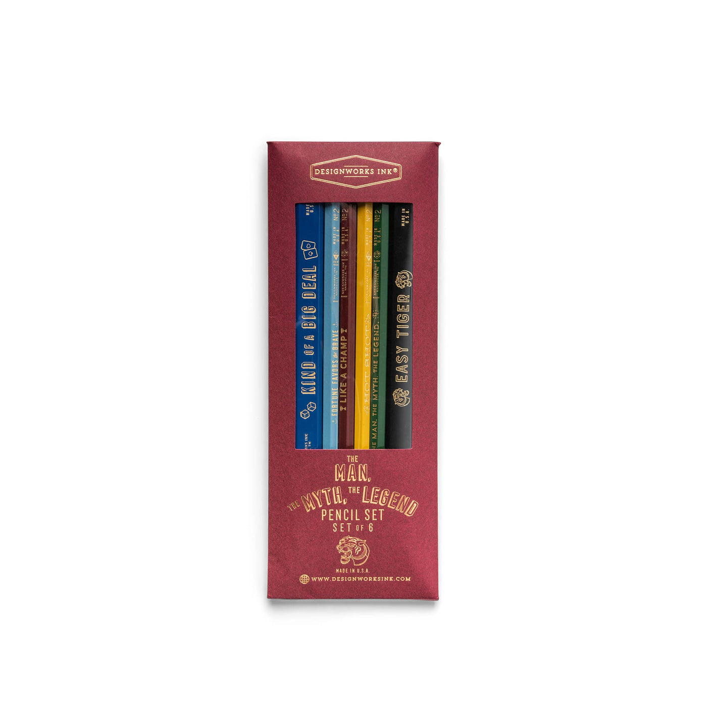 DesignWorks Ink - Coffret de crayons - « L'homme, le mythe, la légende »