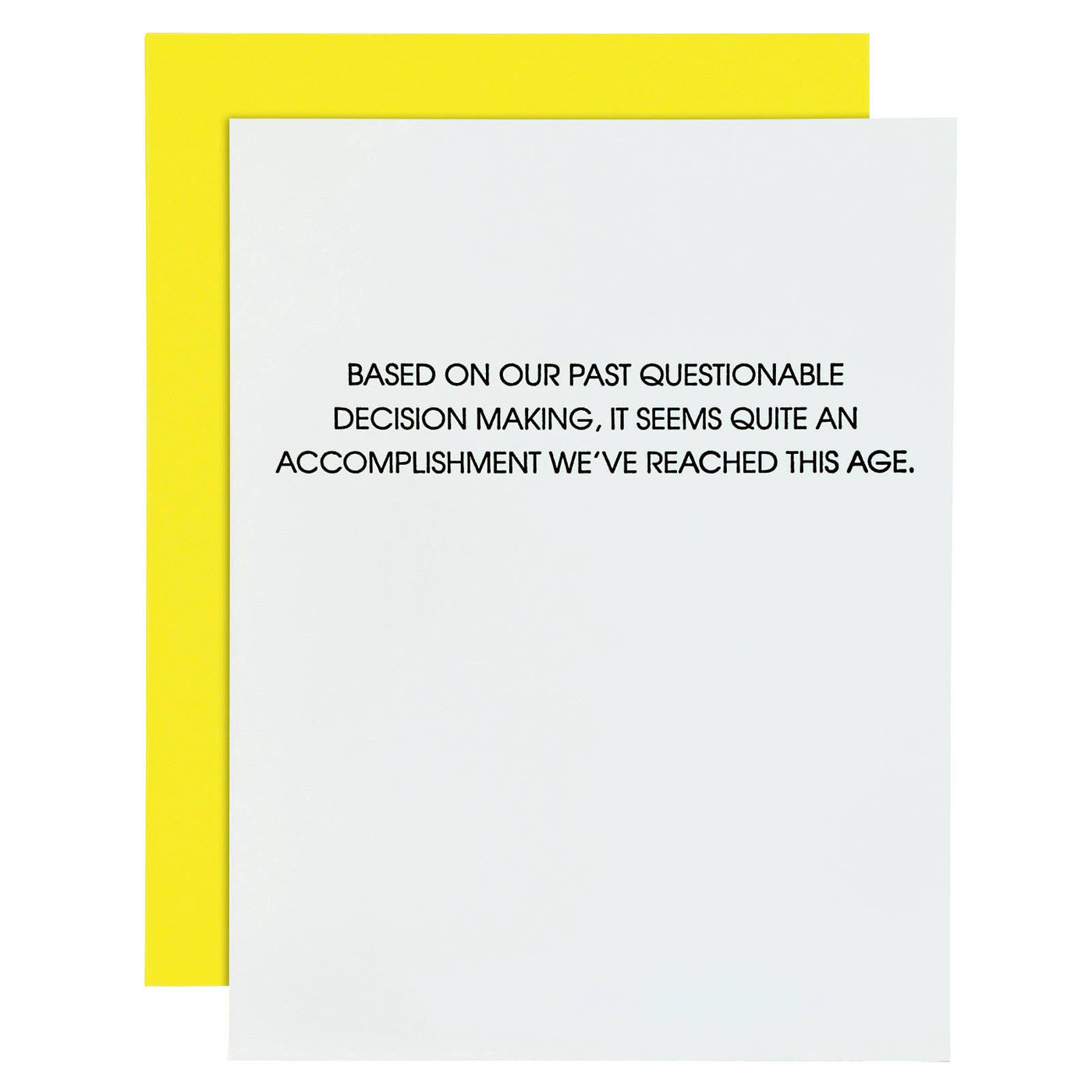 Chez Gagné - Questionable Decision Making Letterpress Greeting Card