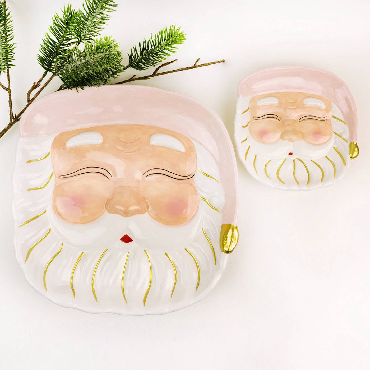 8 Oak Lane - Pink Santa Platter