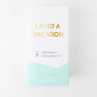 Chez Gagné - I Need a Vacation Shower Shower Steamers - Coconut Lime