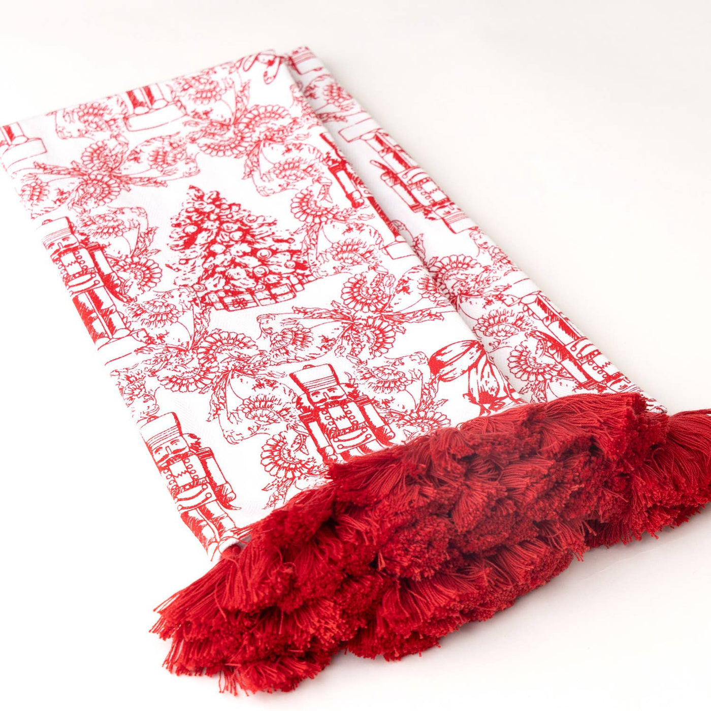 8 Oak Lane - Classic Nutcracker Tassel Kitchen Towel Set