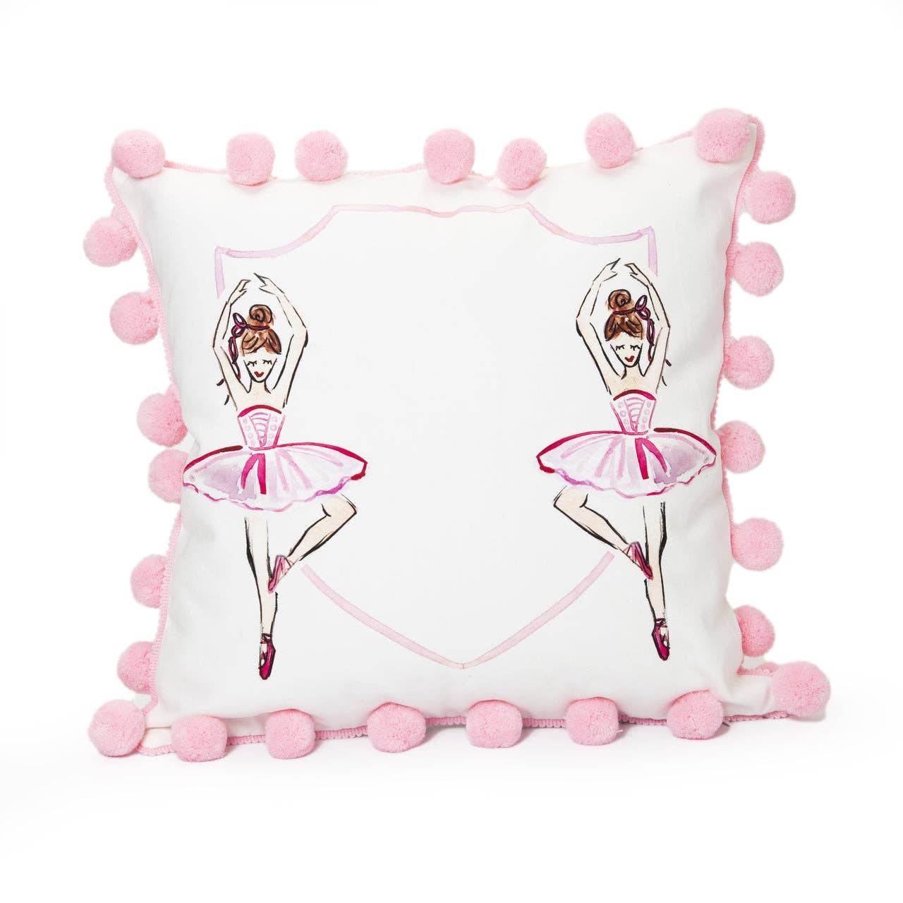 Over the Moon Gift - Ballerina Pom Pom Pillow