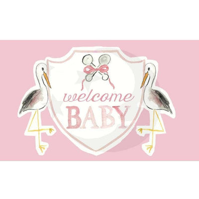 Over the Moon Gift - "Welcome Baby" Stork Flag