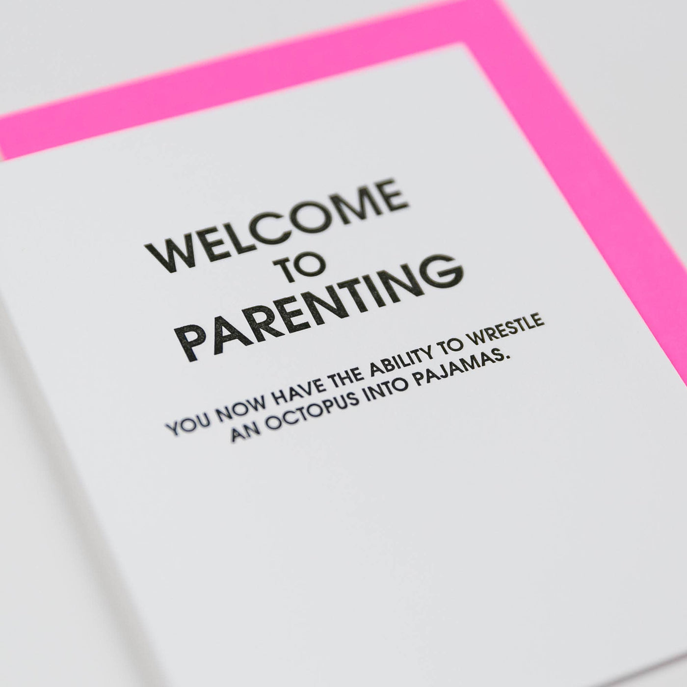 Chez Gagné - Welcome To Parenting Octopus Pajamas - Letterpress Card