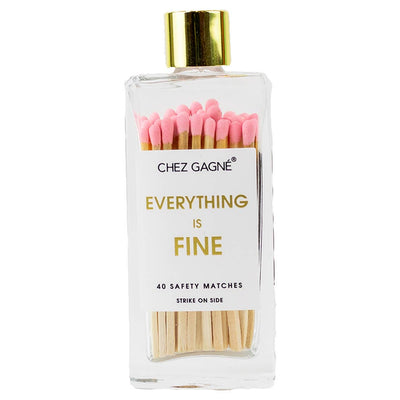 Chez Gagné - Everything is Fine Matches - Glass Bottle Matchsticks Light Pink