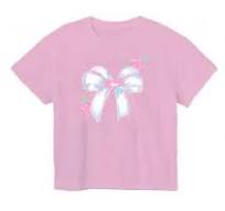 Pink Big Bow Boxy Tee