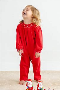 LS Bridget Romper- Red