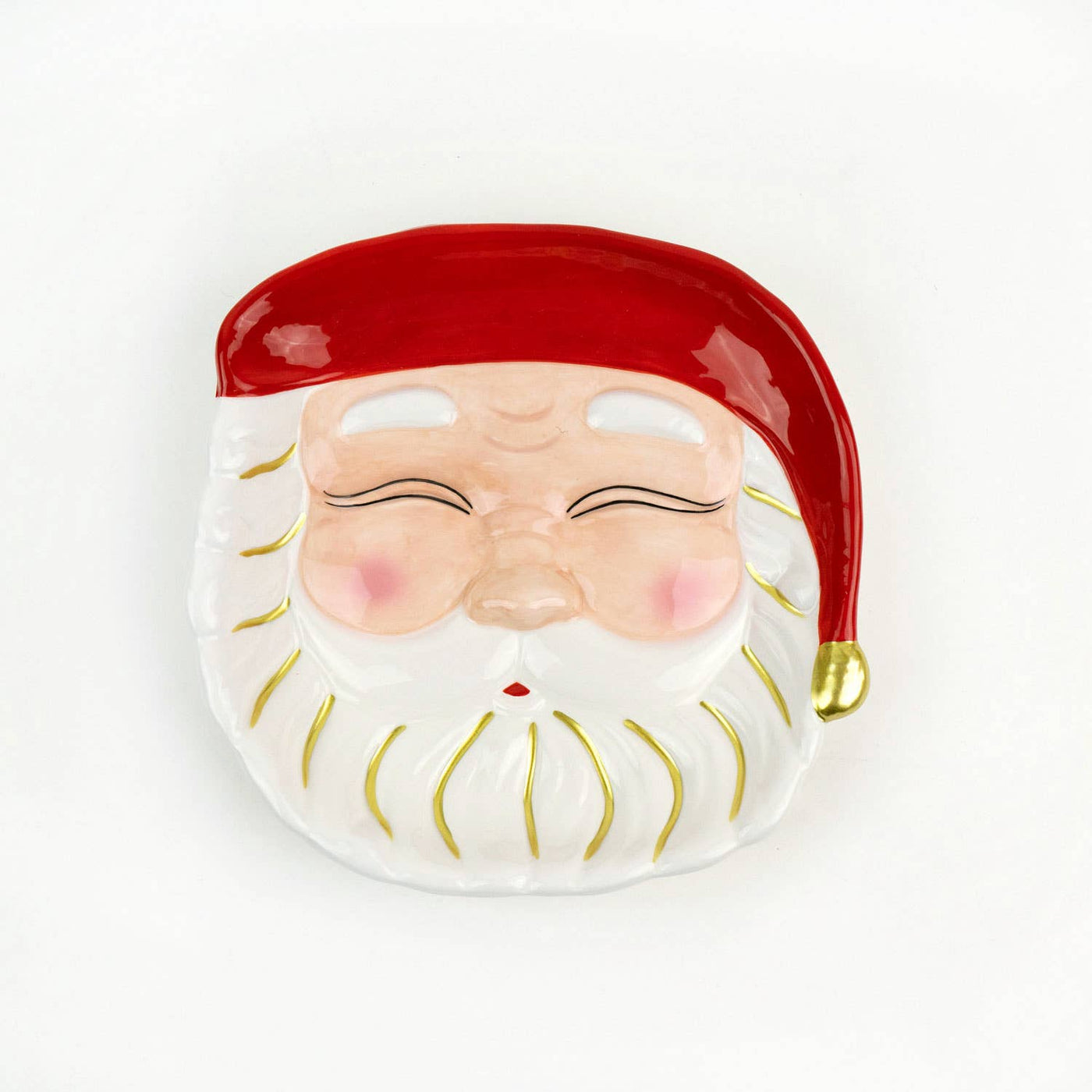 8 Oak Lane - Red Santa Dessert Plate