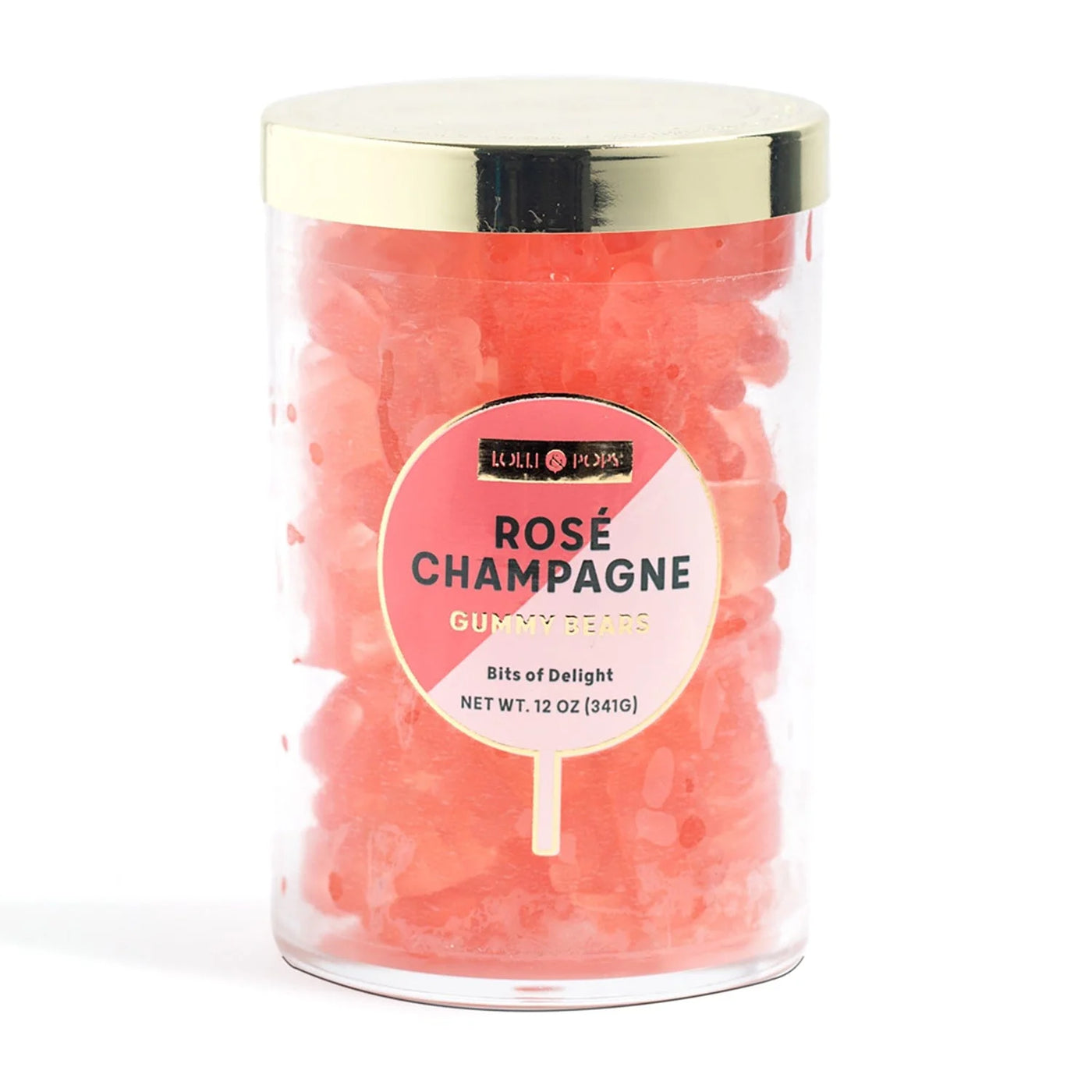 Tube de bonbons au champagne rosé