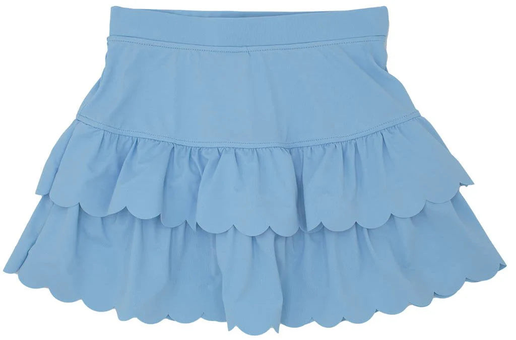 Light Blue Scalloped Skort