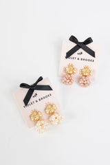 Bee Pearl Cluster Earring - White