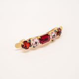 Skylar Crystal Cluster Barrette- Ruby