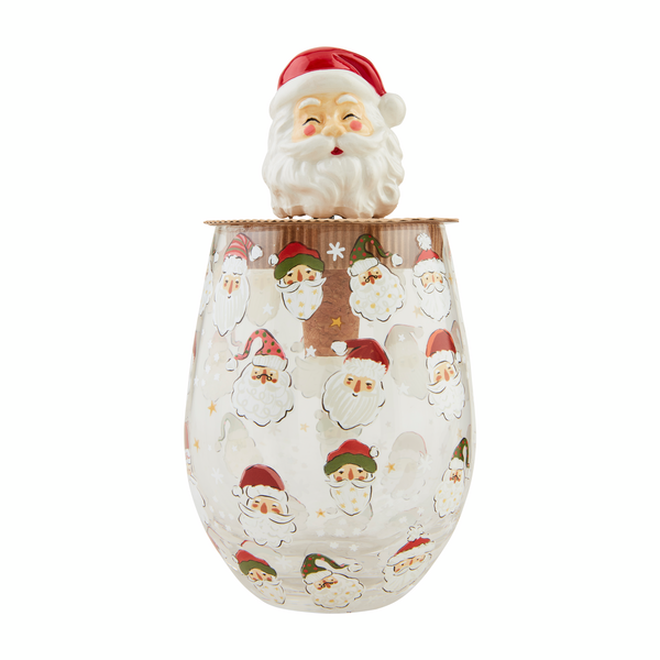 Santa Christmas Wine Glass Set