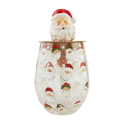 Santa Christmas Wine Glass Set