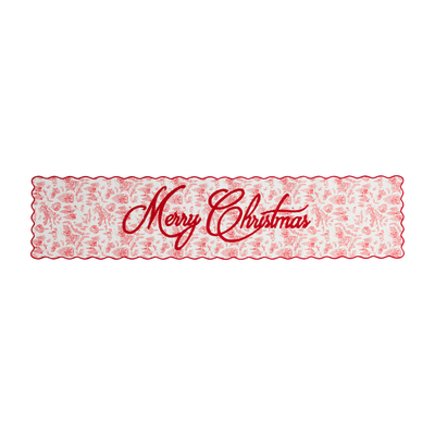 Christmas Toile Table Runner