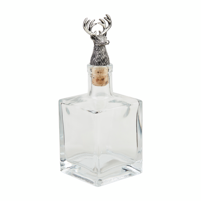 LG METAL DEER GLASS DECANTER