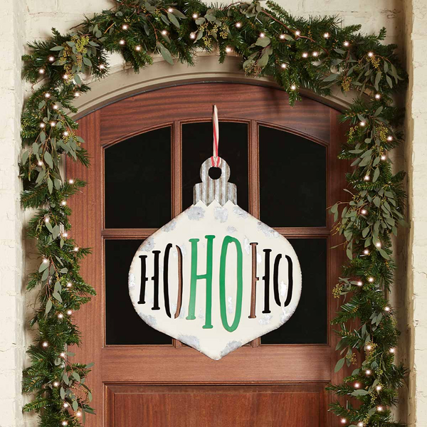 HO HO ORNAMENT DOOR HANGER