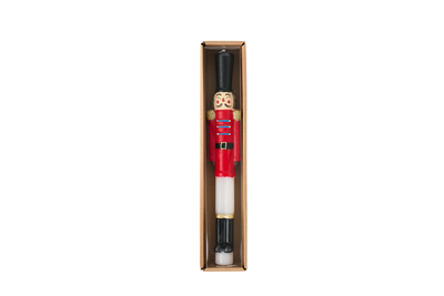 Christmas Taper Candle- Red Nutcracker