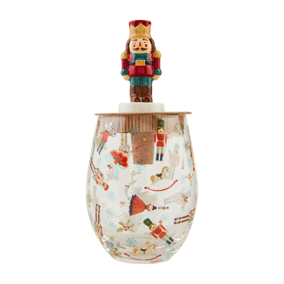 Nutcracker Christmas Wine Glass Set