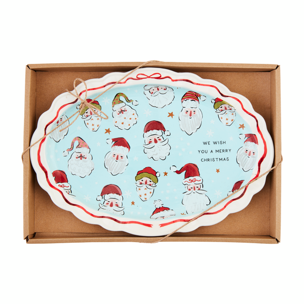 Santa Boxed Sentiment Plate