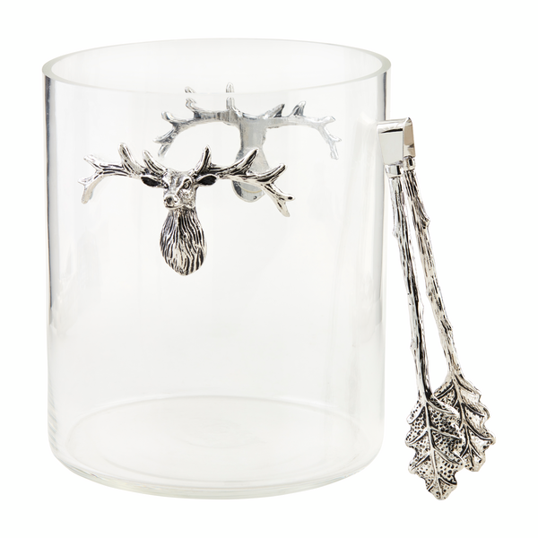 GLASS DEER ICE BUCKET