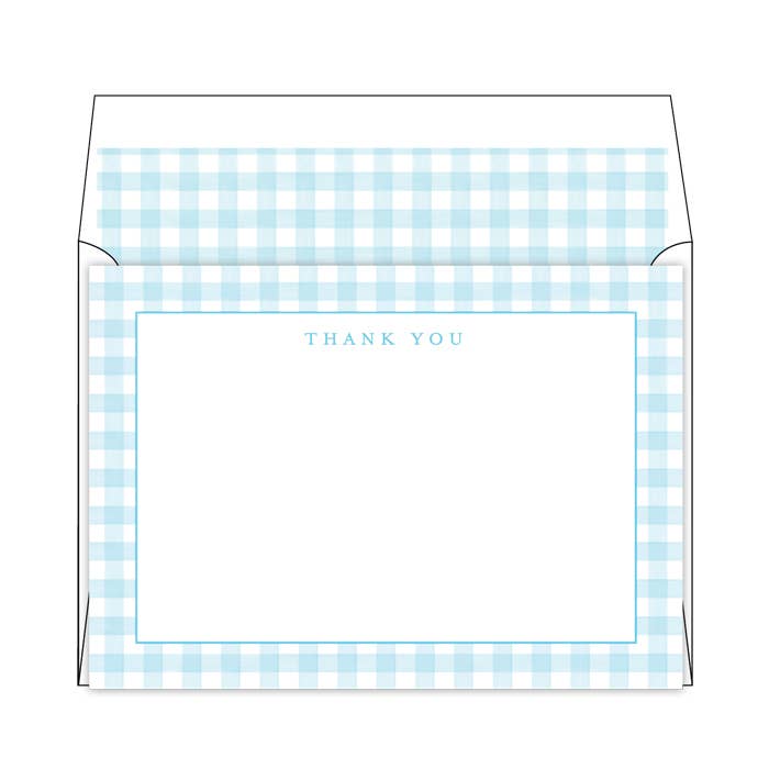RosanneBeck Collections - Thank You Blue Gingham Med. Social Set