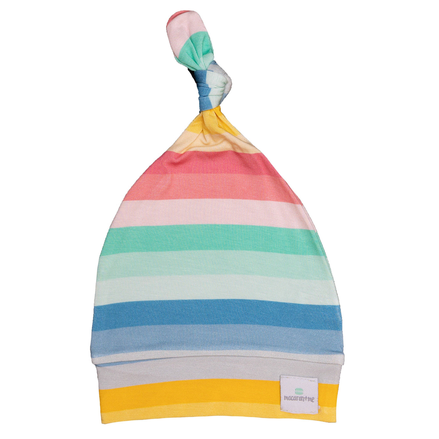 Macaron + Me - Ombre Stripes Top Knot Hat
