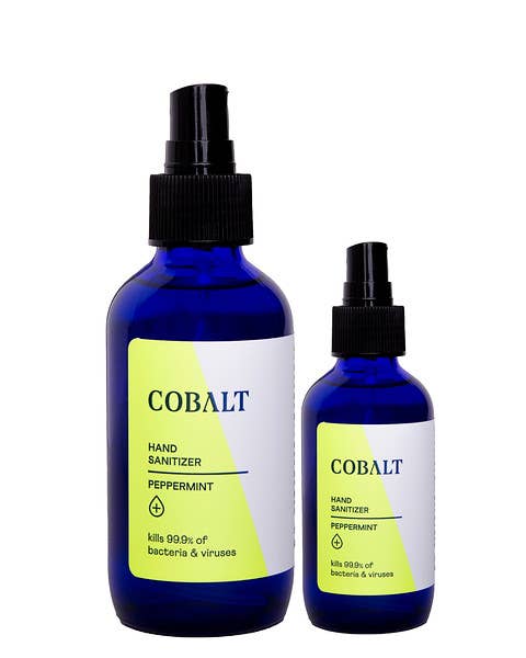 Cobalt - Peppermint Hand Sanitizer 100ml glass - Mumzie's Children