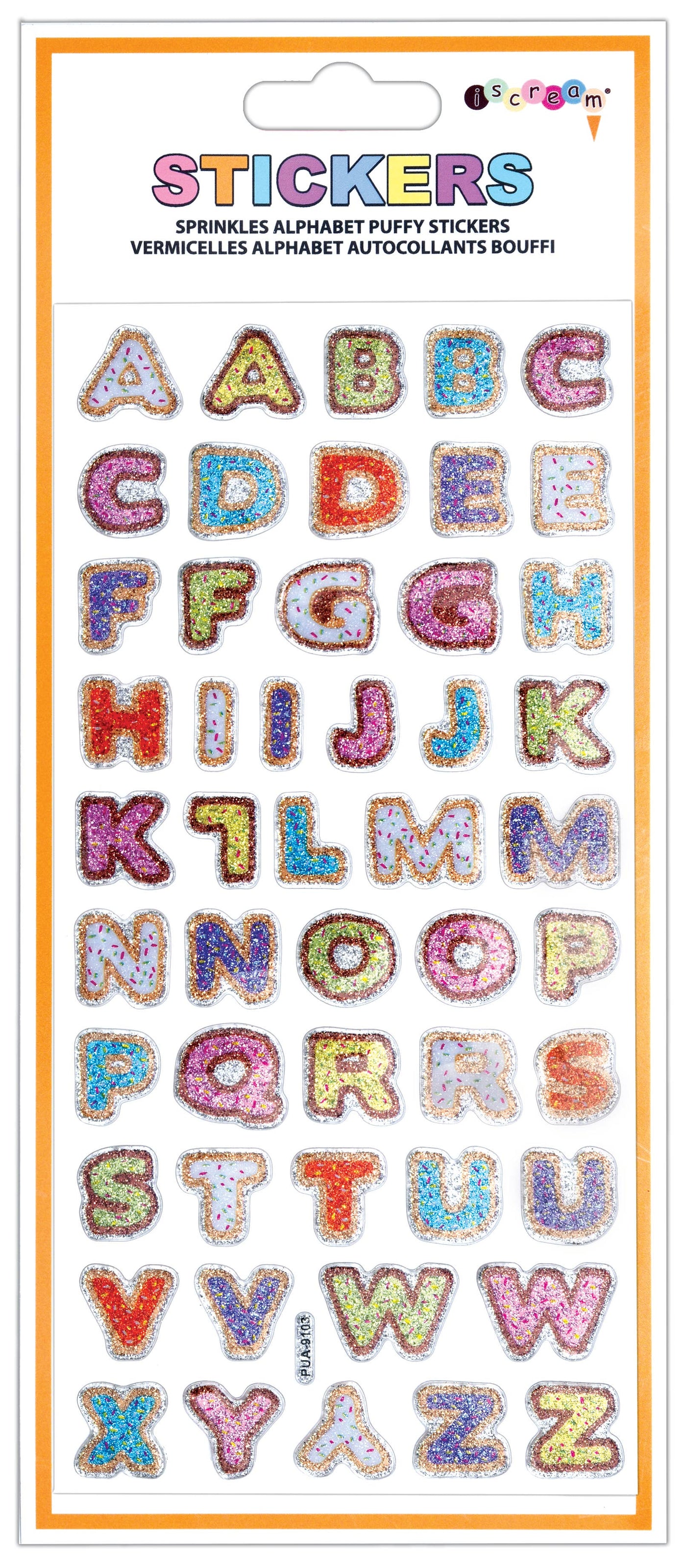 Iscream - Sprinkles Alphabet Puffy Stickers