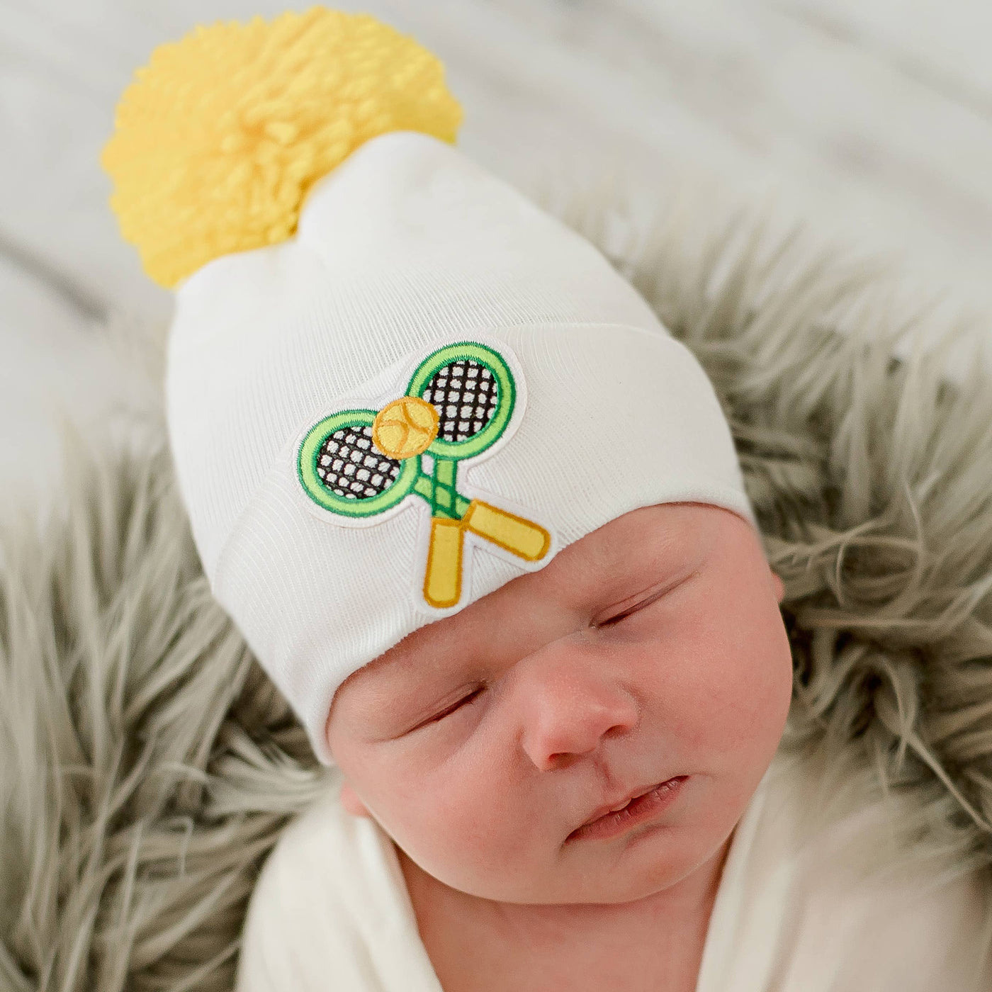 Tennis Pom Pom Baby Hat