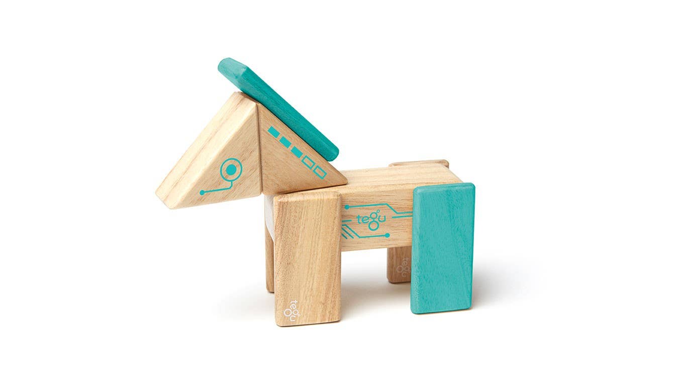 Tegu - Robo - Magnetic Wooden Block Set - Mumzie's Children