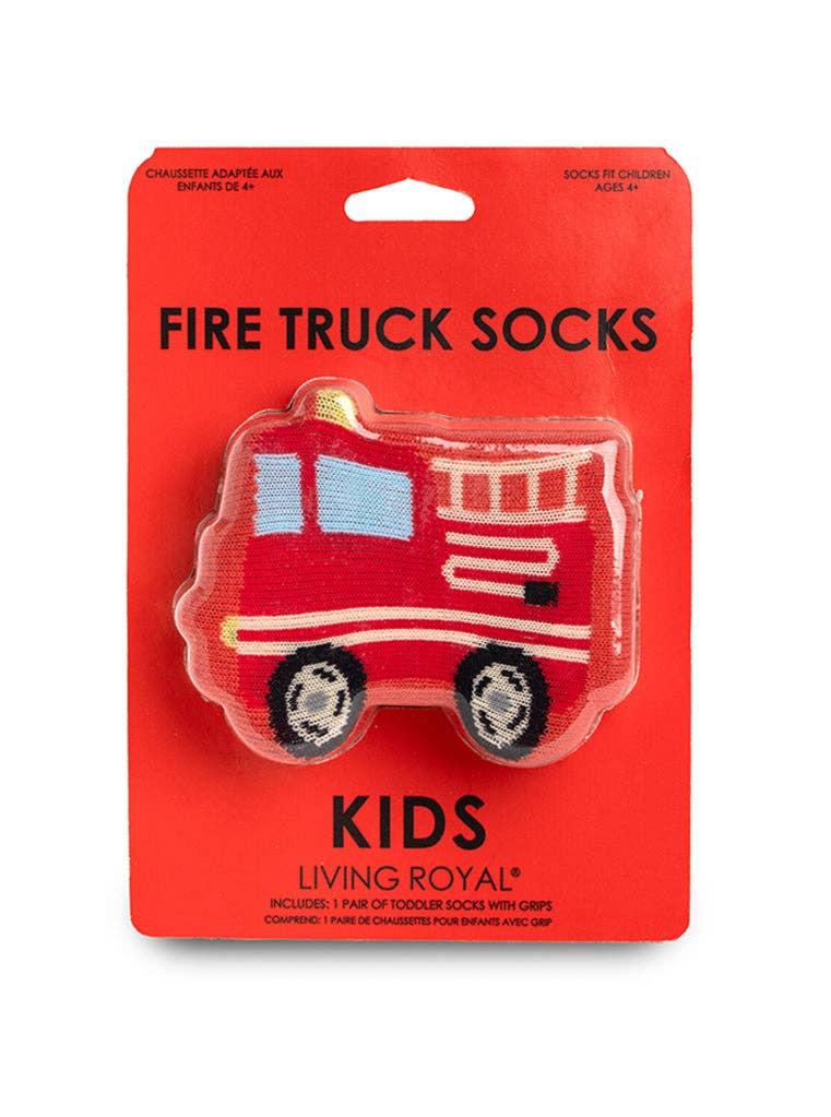 Living Royal - Chaussettes 3D camion de pompier pour enfants