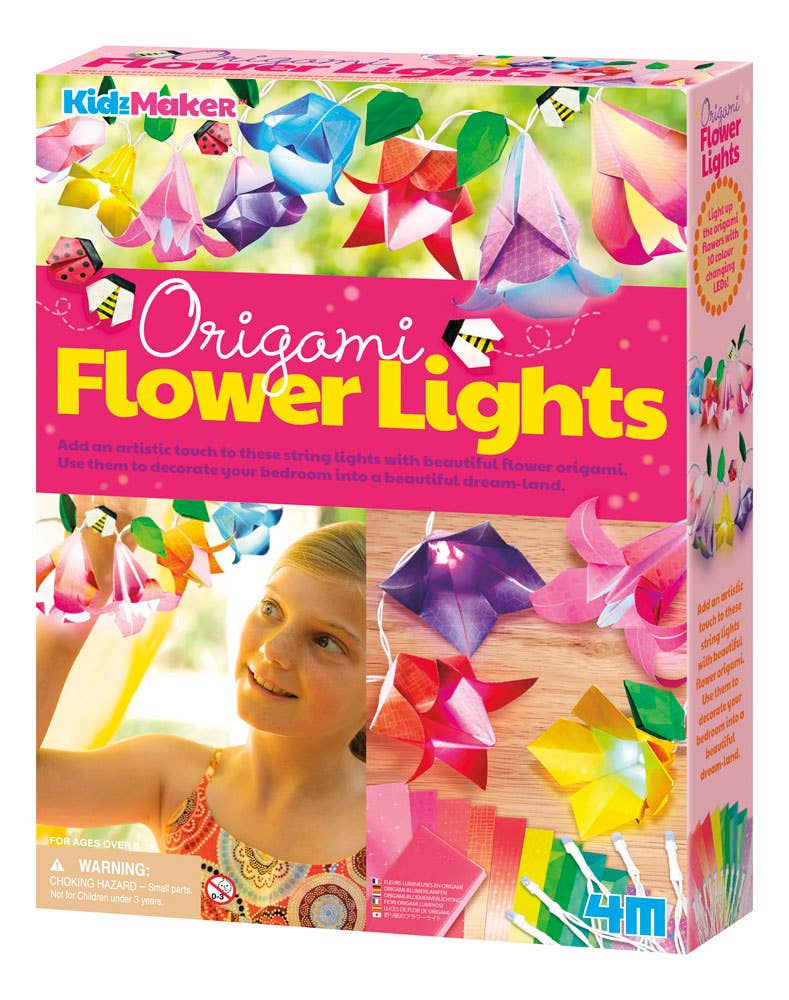 Toysmith - 4M Kidzmaker Origami Flower Lights Kit - Mumzie's Children