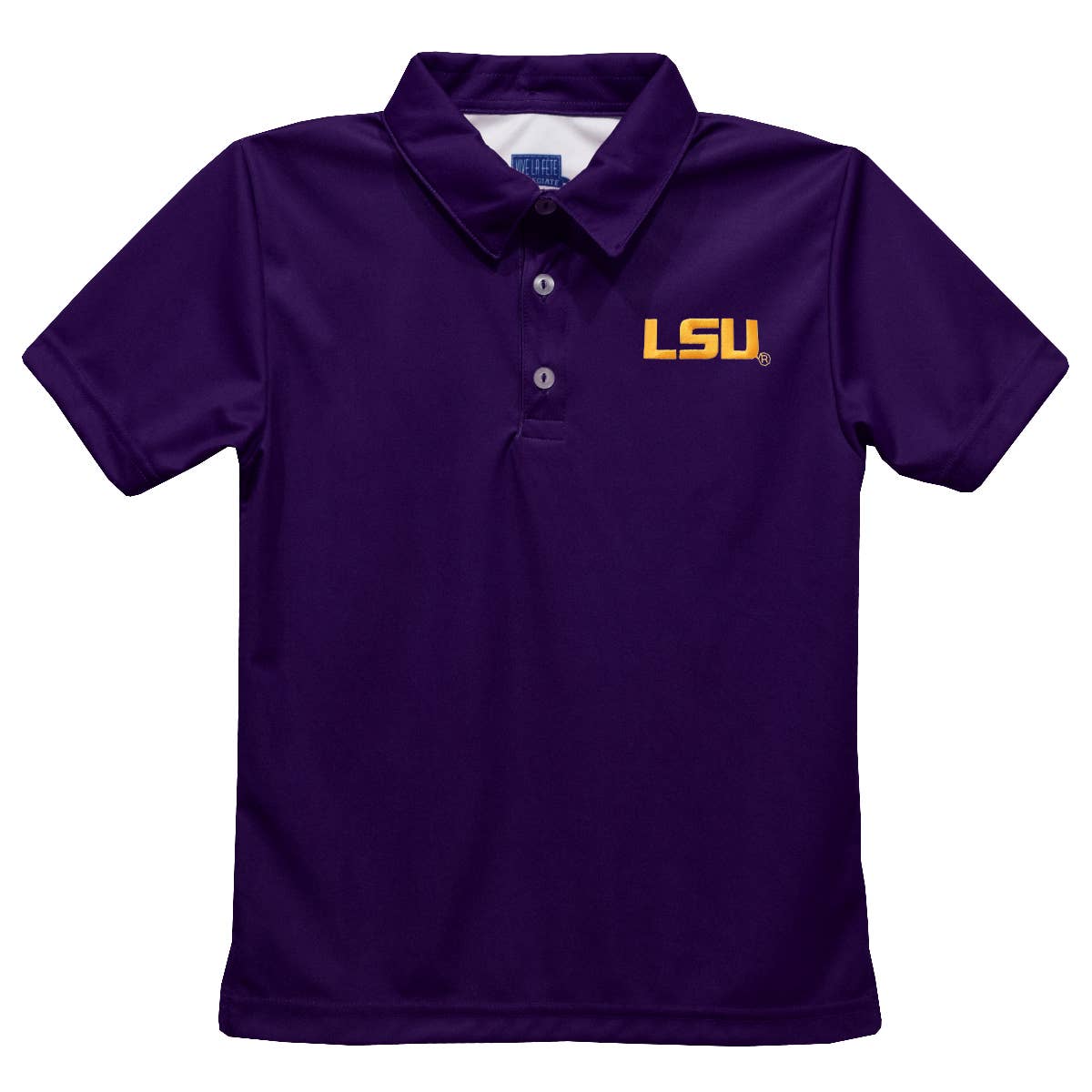 Vive La Fete - LSU Tigers Embroidered Purple Short Sleeve Polo Shirt