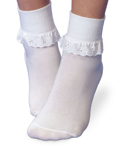 Eyelet Ruffle Fold Down Socks - Mumzie's Children