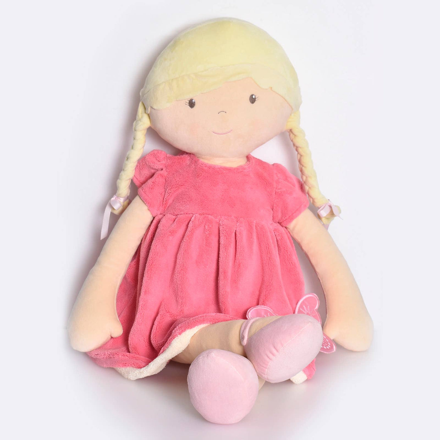 Tikiri Toys LLC - Ria X-Large Blonde Hair with Pink & White Dress