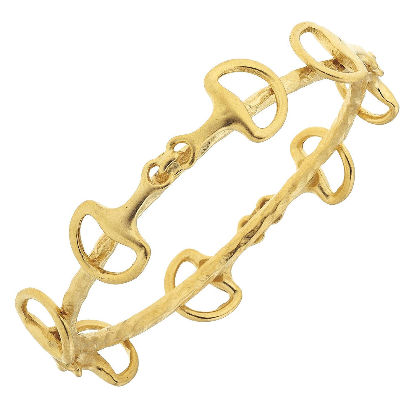 Susan Shaw - Gold Horsebit Bangle Bracelet