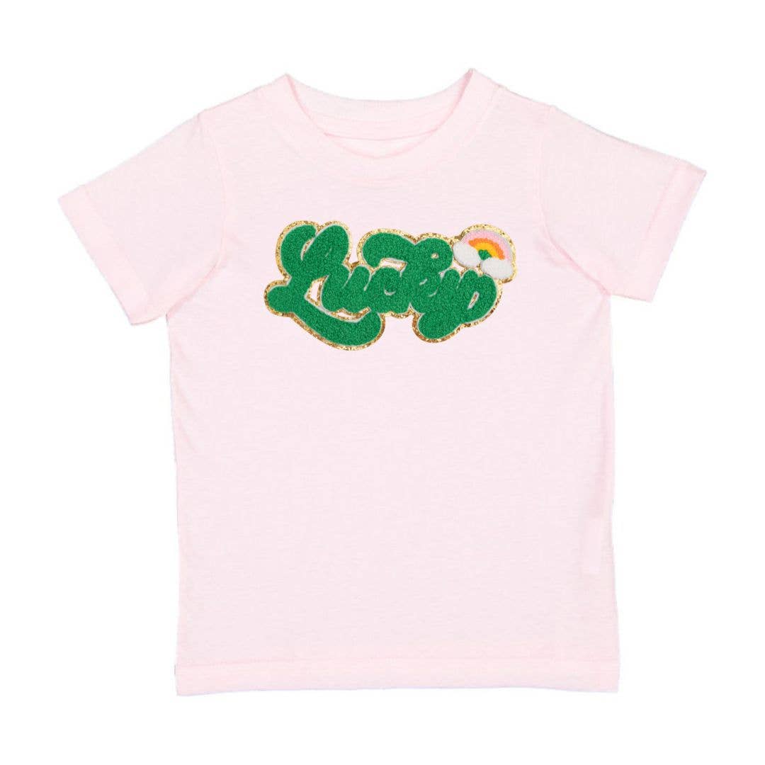 Sweet Wink - Lucky Script Patch St. Patrick's Day T-Shirt - Kids