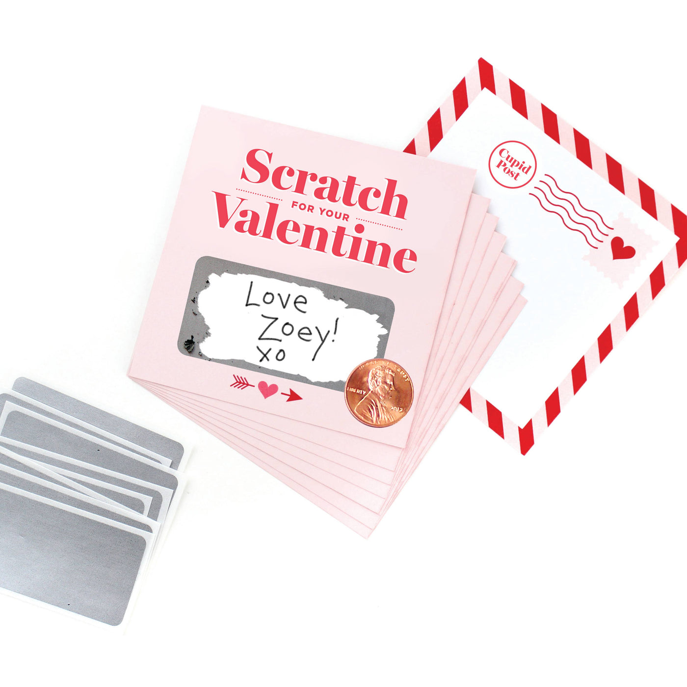 Inklings Paperie - Pink Scratch-off Valentines - 18pk