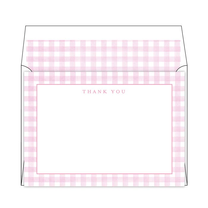 RosanneBeck Collections - Thank You Pink Gingham Med. Social Set