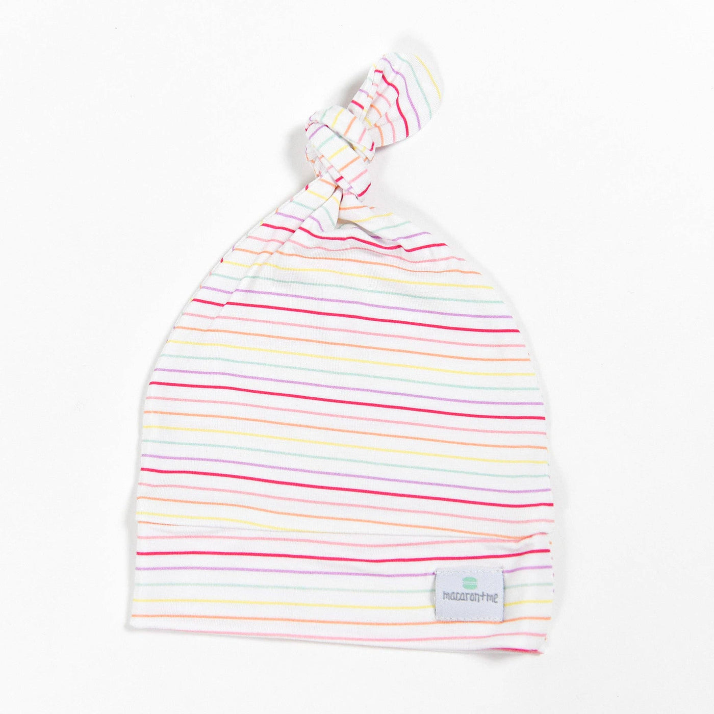 Macaron + Me - Candy Stripe Top Knot Hat