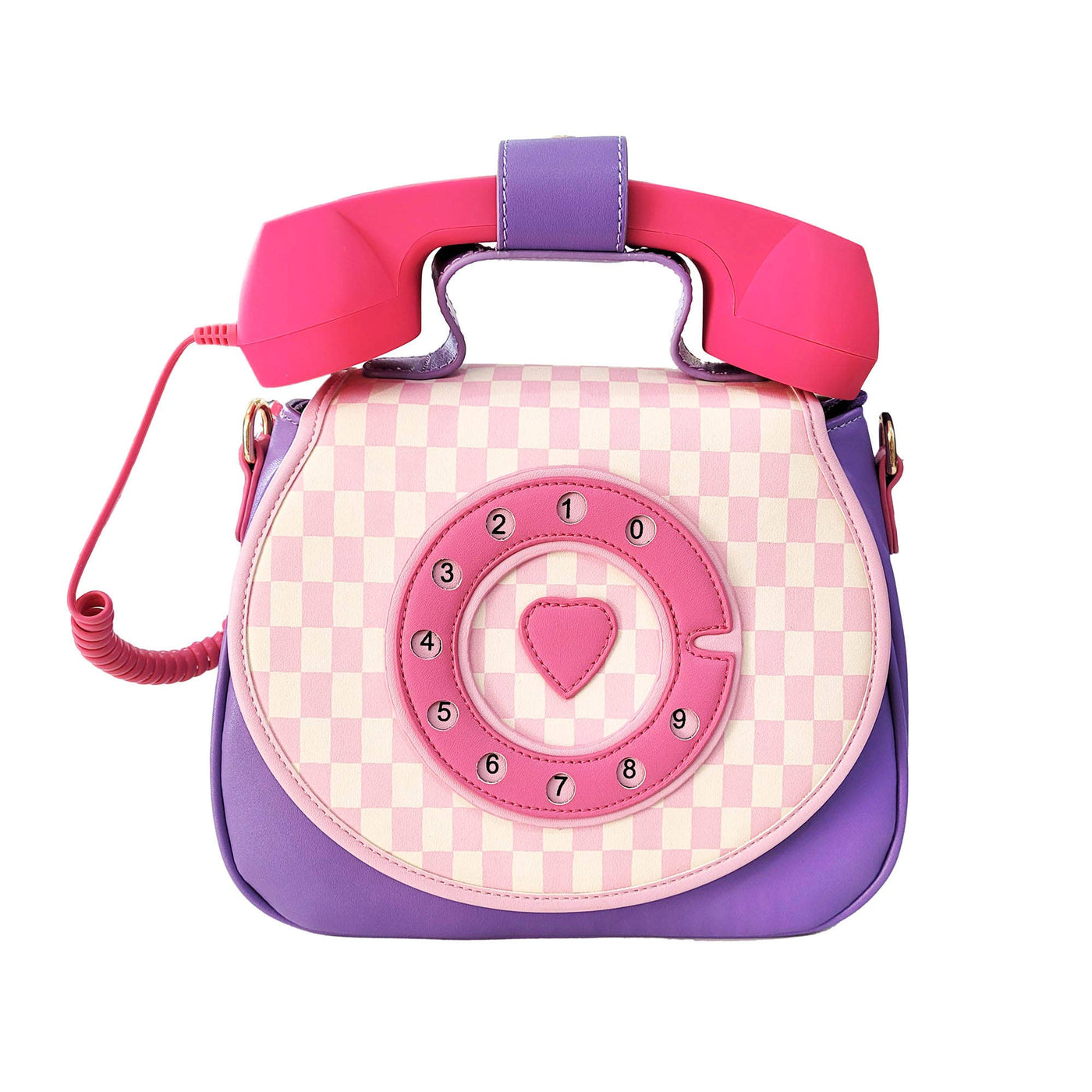Bewaltz - Ring Ring Phone Convertible Handbag - Pastel Checkerboard