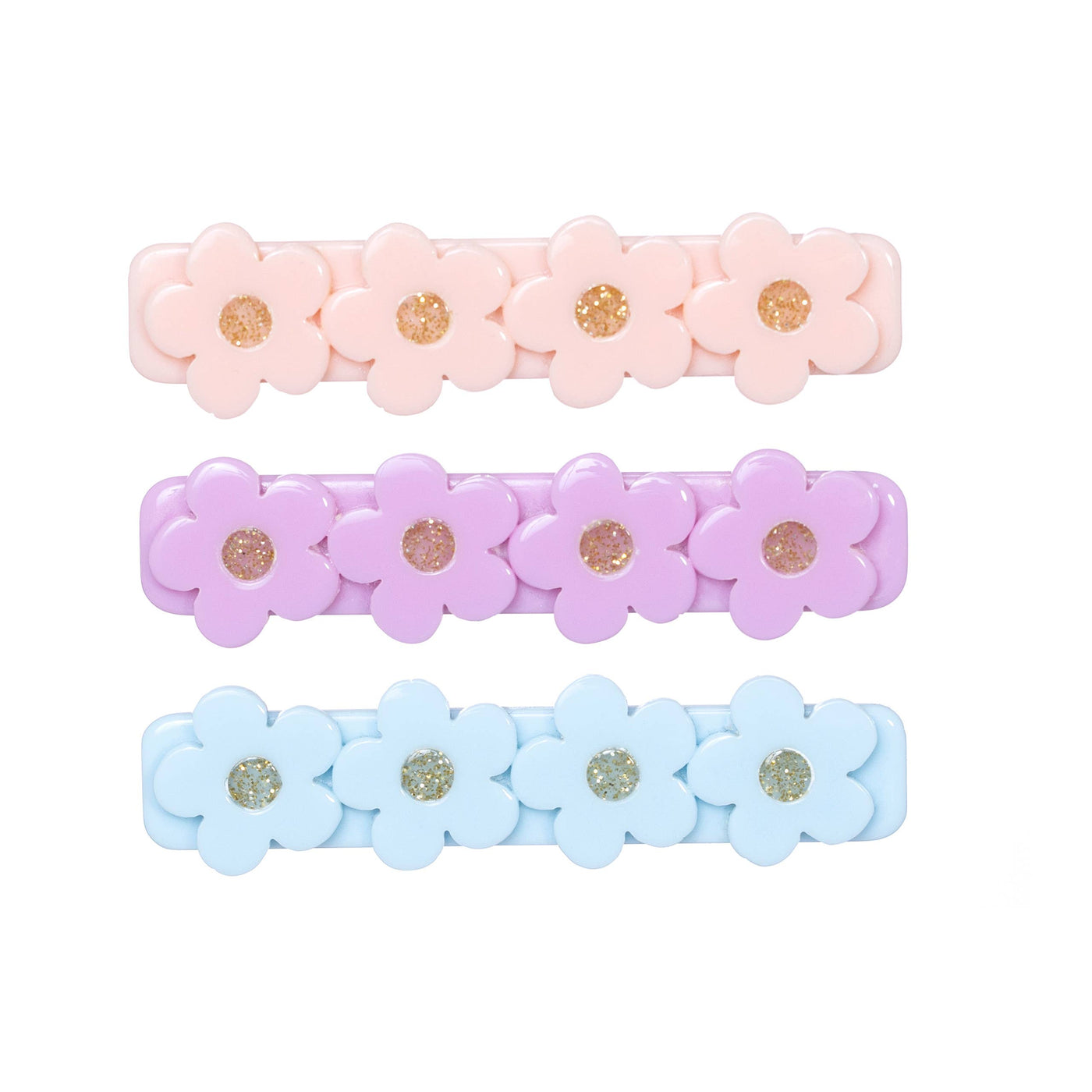 Lilies & Roses NY - SS22-Flowers Papaya Orchid Lt Blue Alligator Clip (Set of 3) - Mumzie's Children