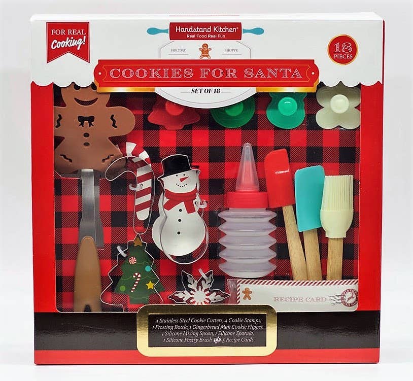 Handstand Kitchen - Juego de galletas para hornear de Papá Noel