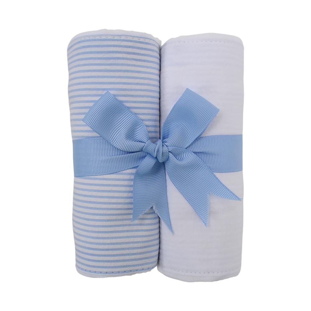 Lamb Set of 2 Burp Cloths - Blue