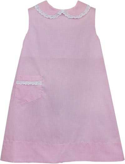 Olivia Dress - Pink Mini Gingham - Mumzie's Children
