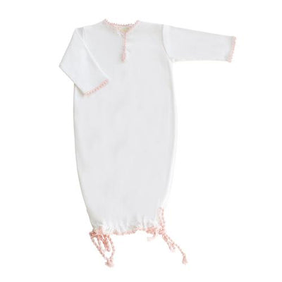 Pima Cotton Gown- Pink Emproidery - Mumzie's Children