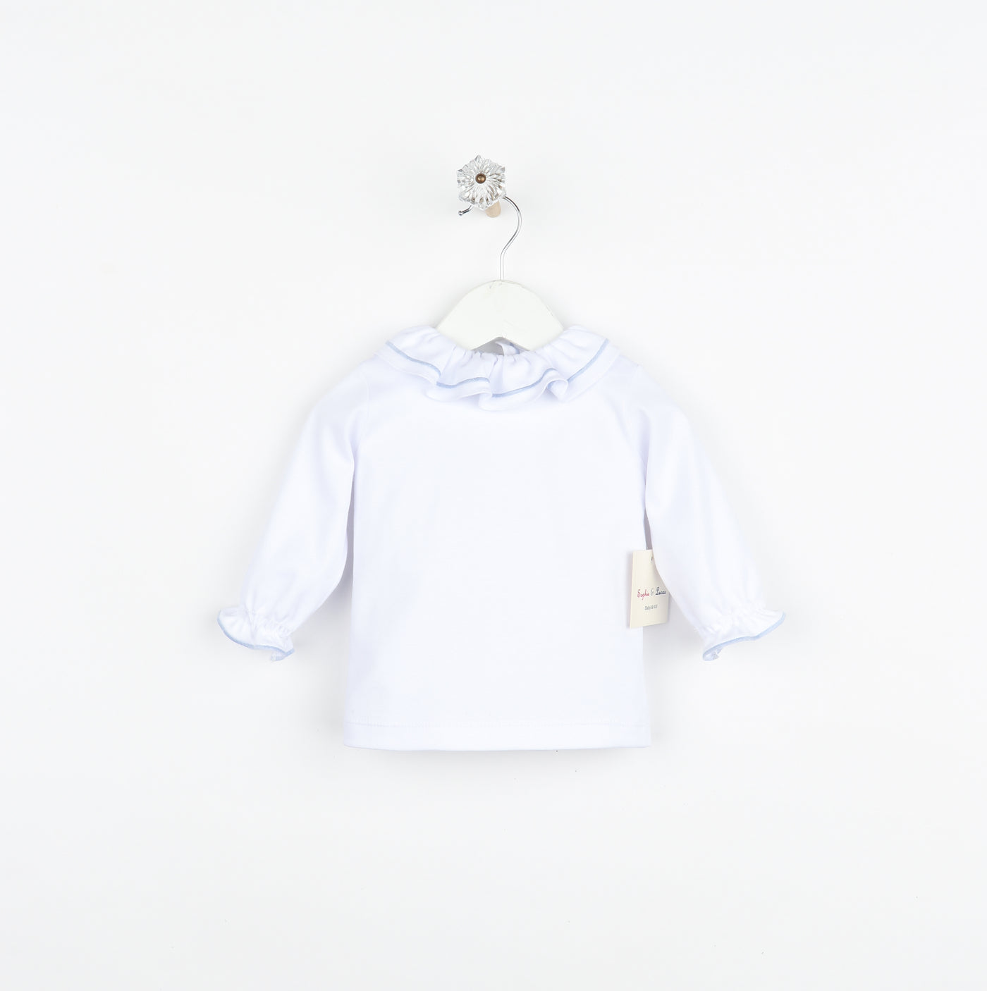 Candyland- Knit Ruffle Shirt, Blue - Mumzie's Children