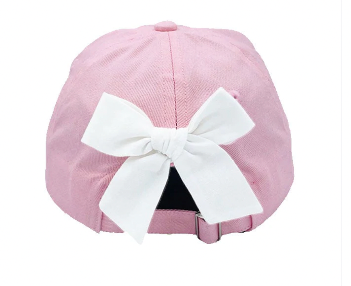 Bits&Bows-Bow Hat-Pink with White Bow - Mumzie's Children